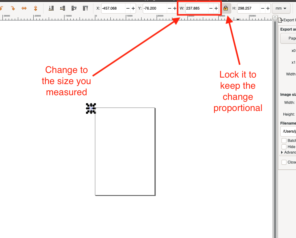 The little *lock* matters to keep it proportional